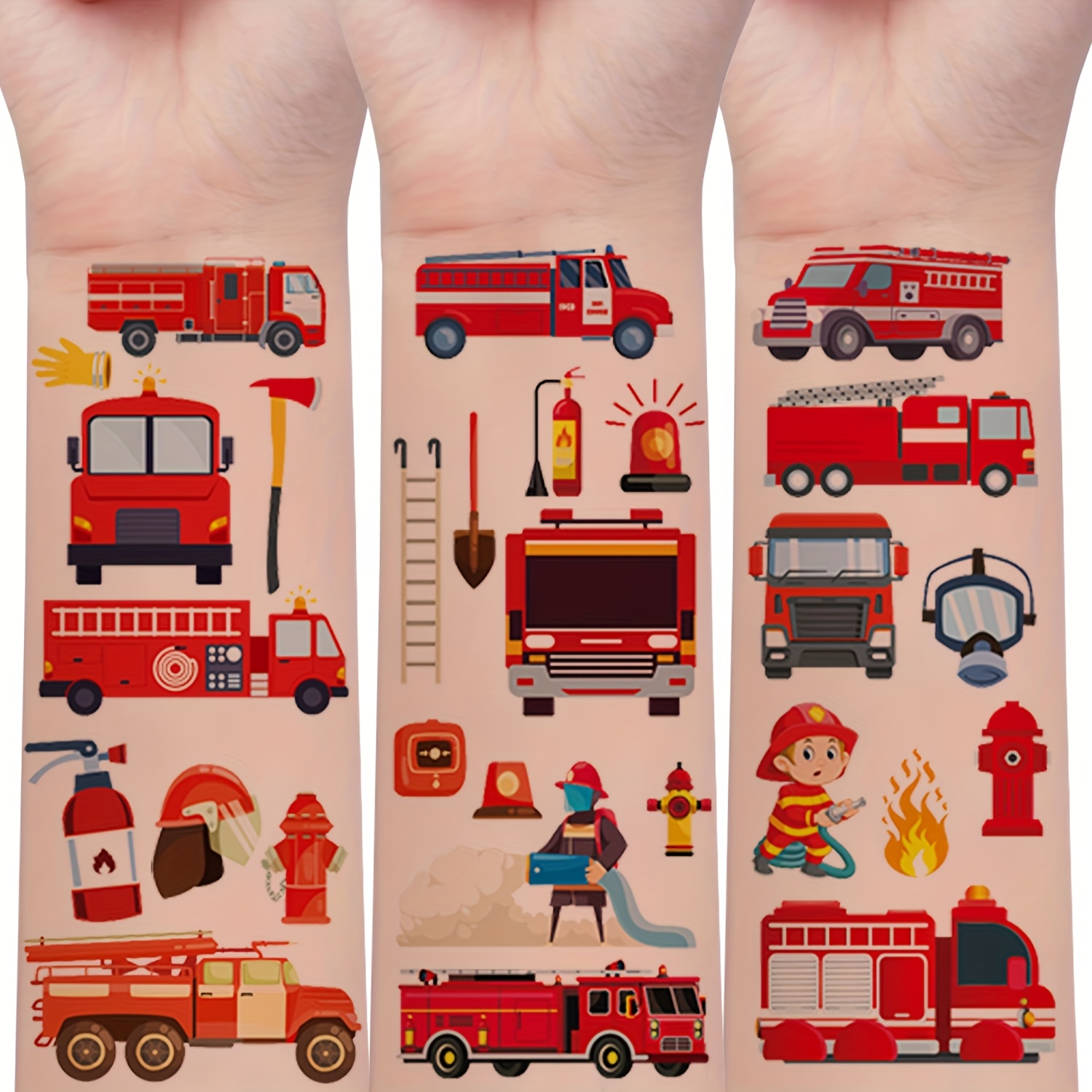 Feuerwehr Tattoo Kinder 20 Blätter Kindertattoos Tattoo Jungen Kinder  Hautfreundlich Temporäre 146599408947 Feuerwehr Deko, image size:1500x1500