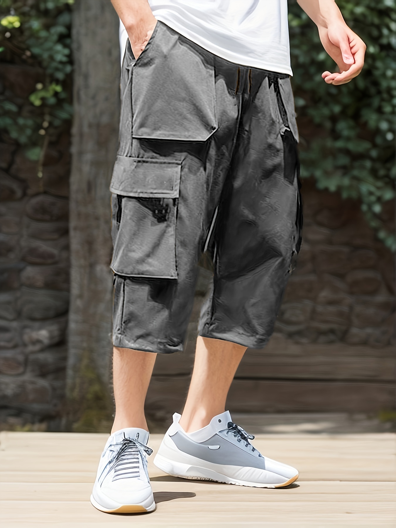 mens big tall workwear 7 8 casual pants plus size men's big - Temu