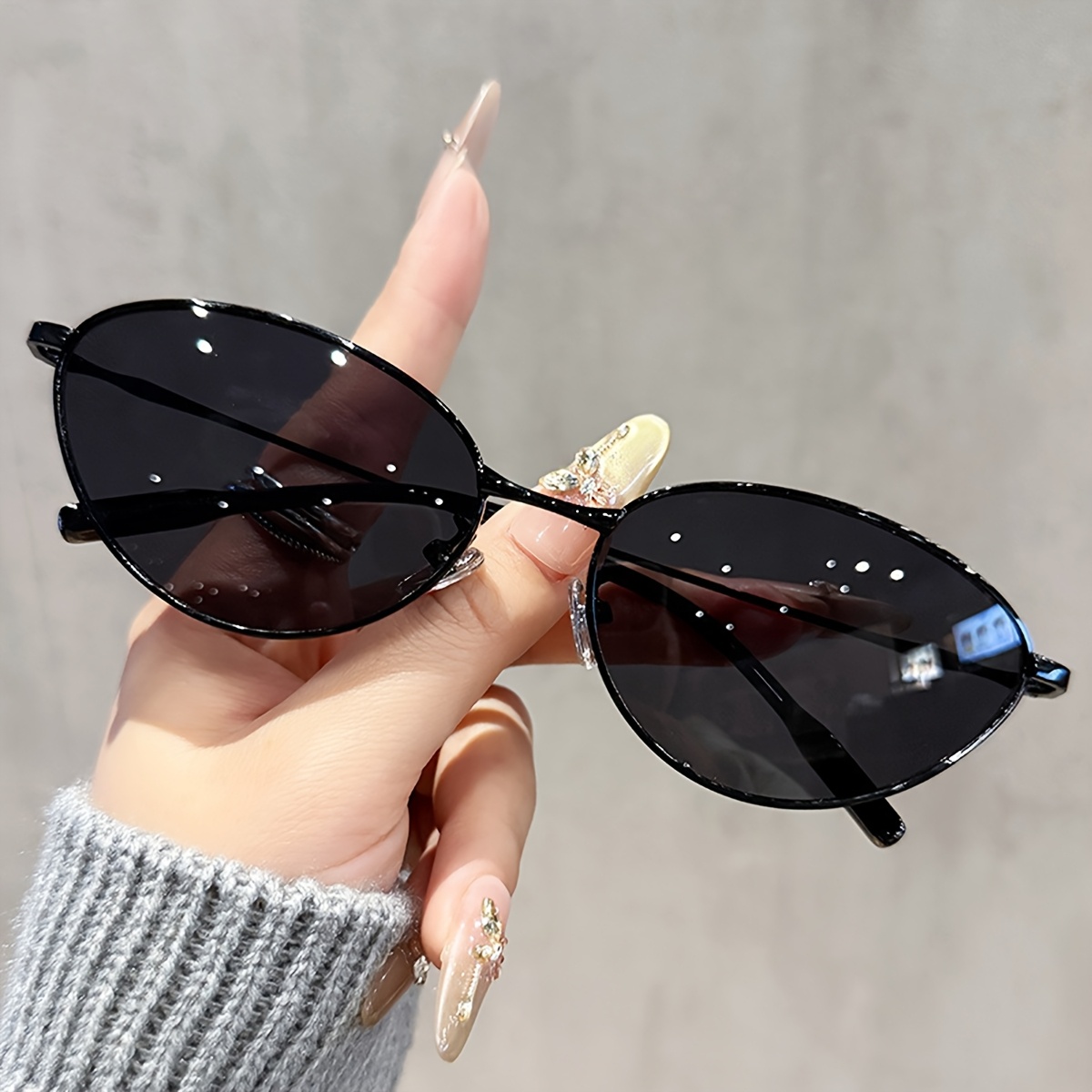TEMU 2025 Fashion Trend Retro High-end -eye High-quality Unisex Sunglasses, A Must-have For Travel