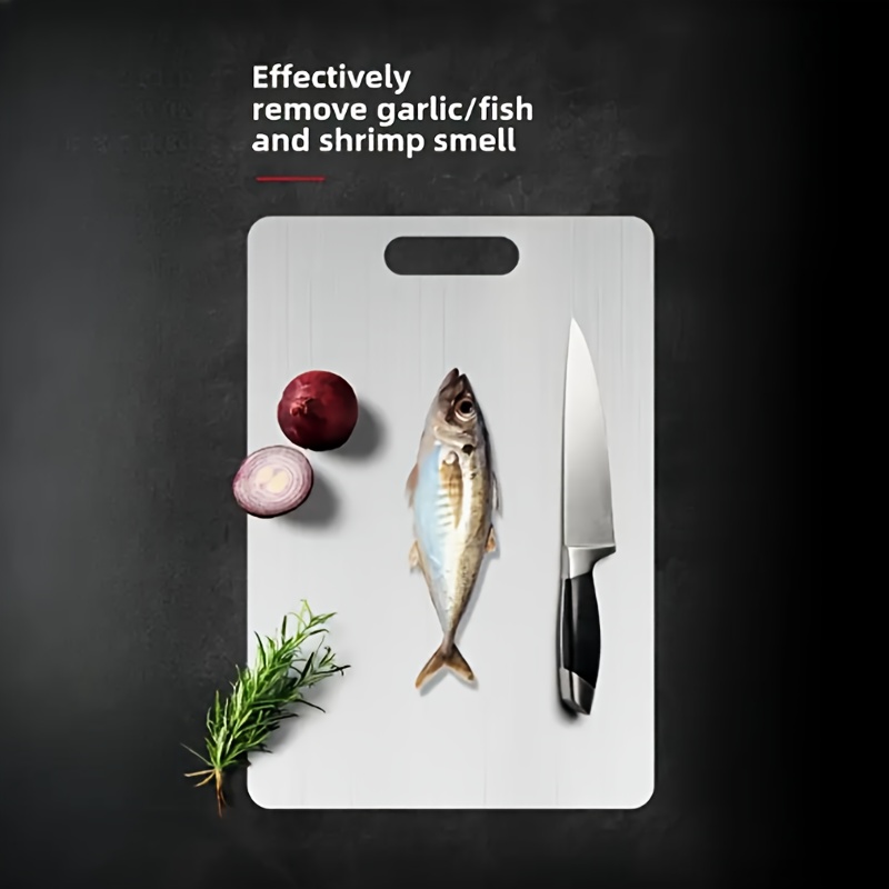 TEMU 1pc Heavy-duty Commercial And Household Cutting Board Easy To Clean - Suitable For Kitchens, Camping, Restaurants, Meat, Vegetables, Fish -
