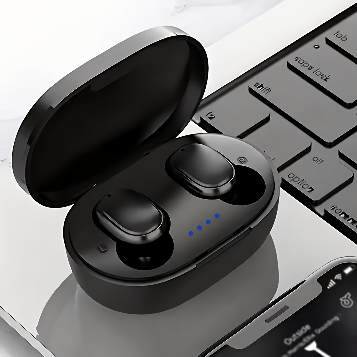 Image of Minimalist Mini Compact, Convenient To Carry, Closed Design, Button-type Anti-mistouch, Suitable For Music, Gaming, Sports Wireless Headphones, Gift For .