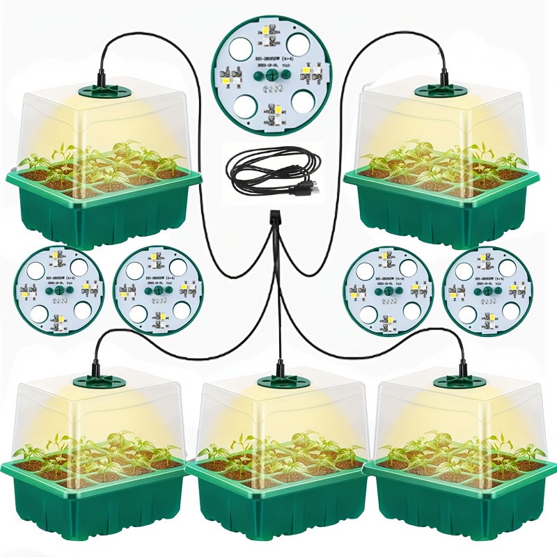 

Seed Kit, Cell Seedling Tray, Gardening Germination Plastic Plant Growth Tray, Nursery Tray, Mini Plant Tray, Growth Kit Tray, Tray, For Seedling Germination