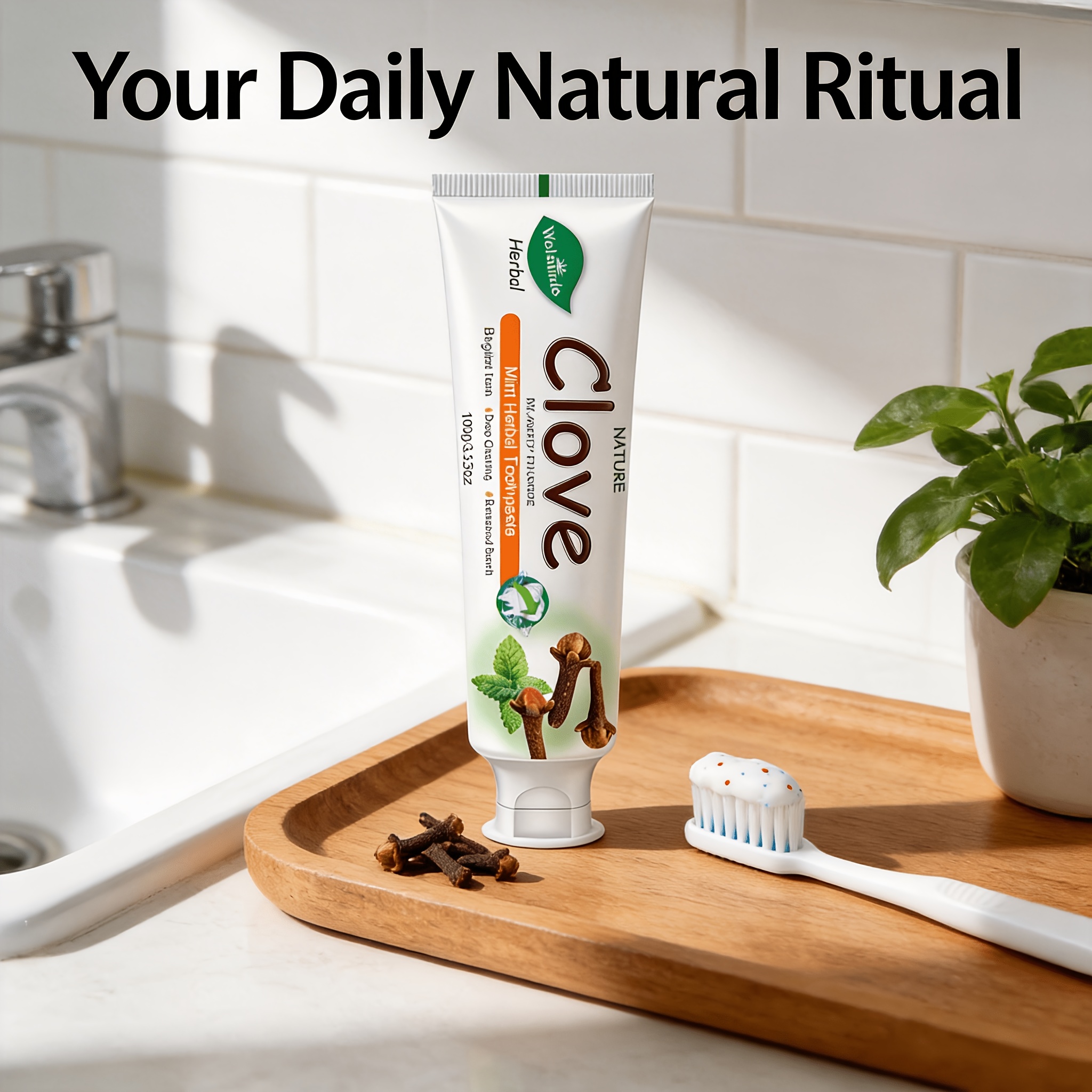 3pcs Clove Mint Herbal Toothpaste for Deep Cleaning