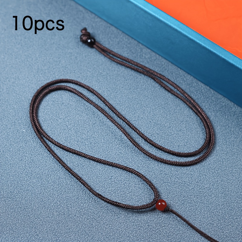 TEMU 10pcs Black Necklace Cords, Handmade Jewelry, Adjustable Braiding Cords, Jewelry Making Supplies, Christmas Gift
