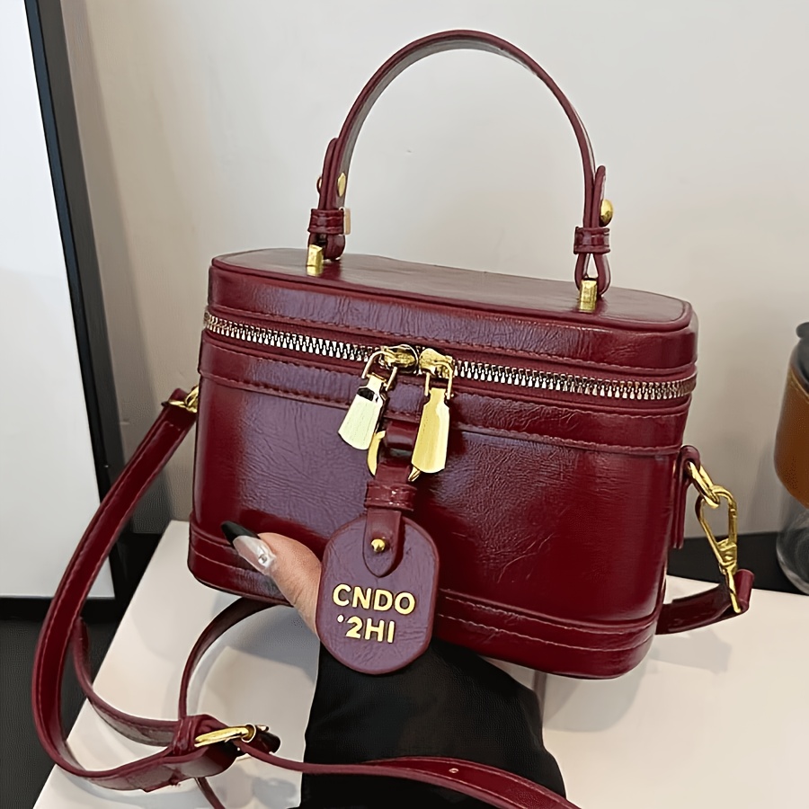 Image of Women's Shoulder Bag - Women's Mini Crossbody Bag With Golden-tone Hardware, Multiple Zipper Compartments And Detachable Strap - Secure Closure Compact Purse For Travel, Shopping, Parties, Commuting