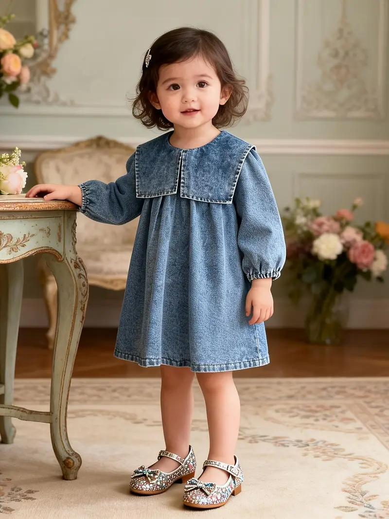 baby girl denim dress with long sleeve white shirt underneath Amazon.com: BiggerStore Fashion Kids Toddler Baby Girl Half/Long Sleeve Denim Tunic Jean Shirt Dress with Belt for Girl 1-5T (Blue, 12-18 Months): Clothing, Shoes & Jewelry