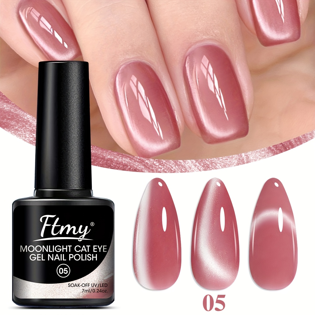 14 Colors Moonlight Magnetic Gel Polish, Soak-off Led Cat Eye Gel Polish, Perfect For Manicure & Nail Art