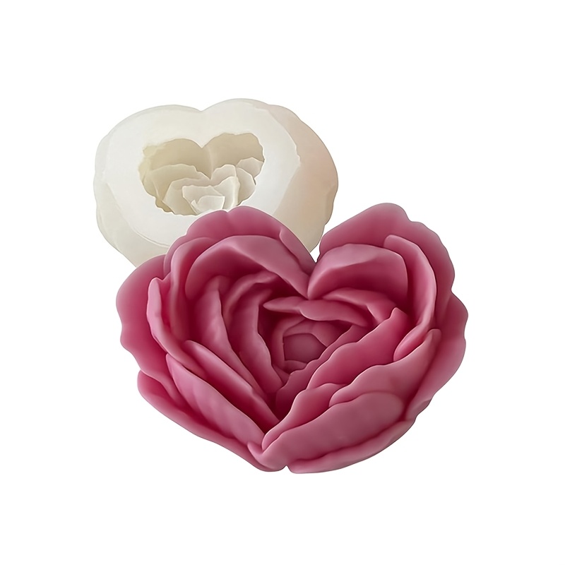 2 stück herz blumen kerzenwachs formen silikon