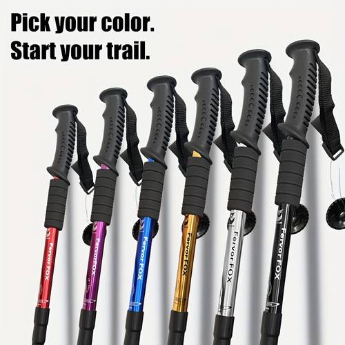 lightweight outdoor trekking pole with four adjustable and anti essential for hiking