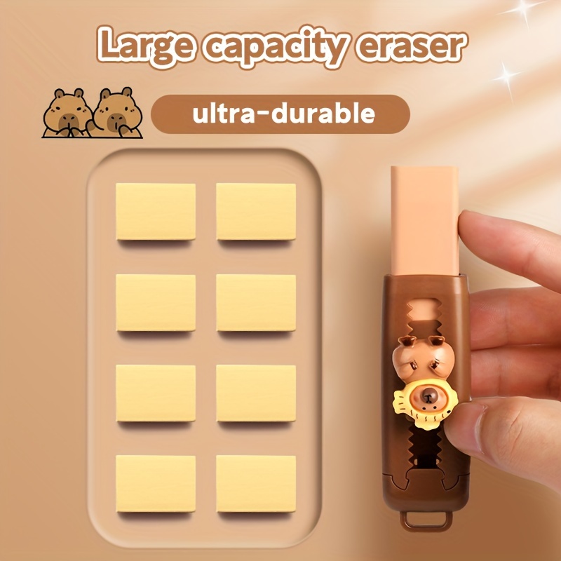 adorable bamboo push pull eraser high quality synthetic rubber perfect for daily office use details 0