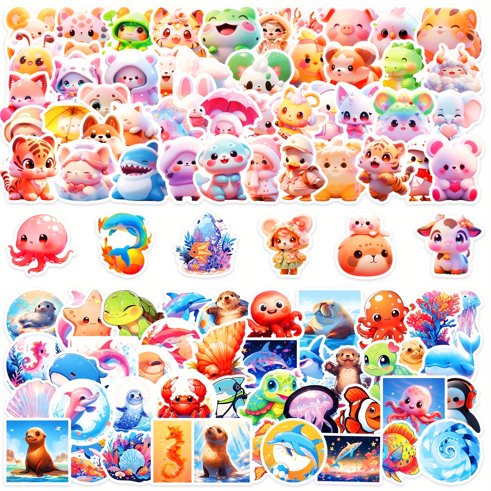 Fishing Cartoon Marine Animal Fish Vinyl Stickers Label/10 - Temu