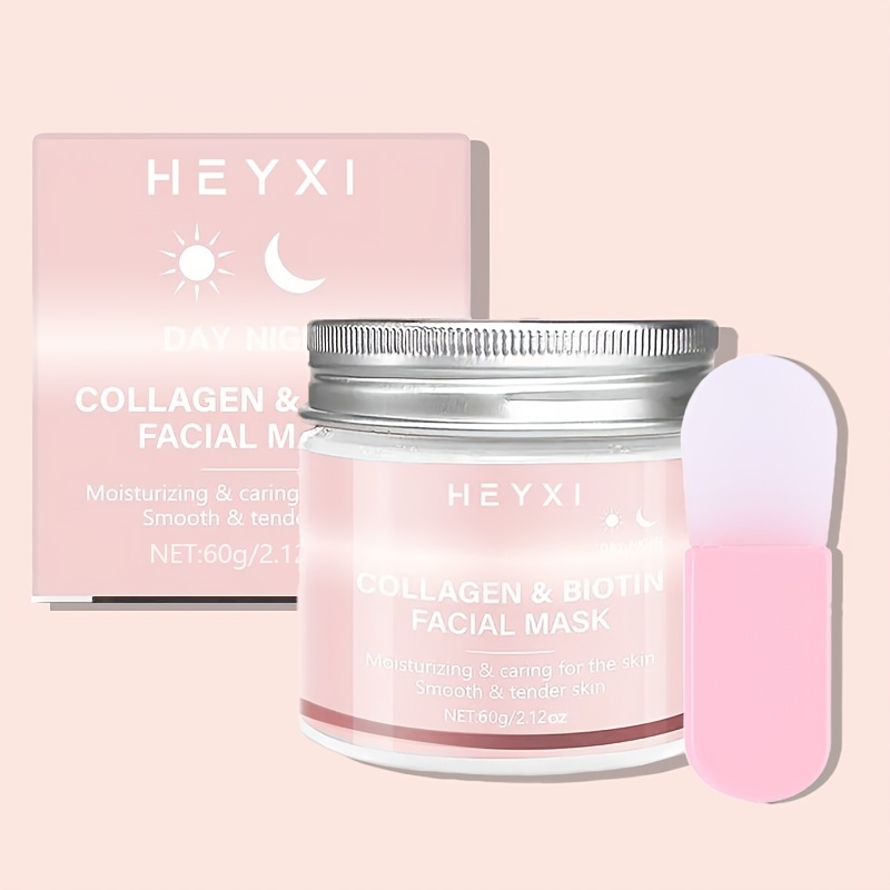 Image of 1pc Collagen Biotin Mask 60g, Enriched With Collagen , Protects Light Beige Skin, Providing Moisture And Smoothness, Infusing Light Beige Skin With Hydration, Vitality, And Radiance