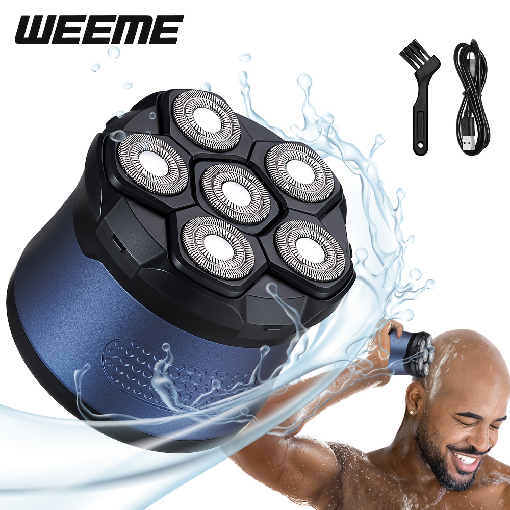 item picture   electric shavers for men with bald heads rechargeable razor for shaving magnetic 6d rotary shaver mens grooming kit including face and beard trimmer perfect gifts for him