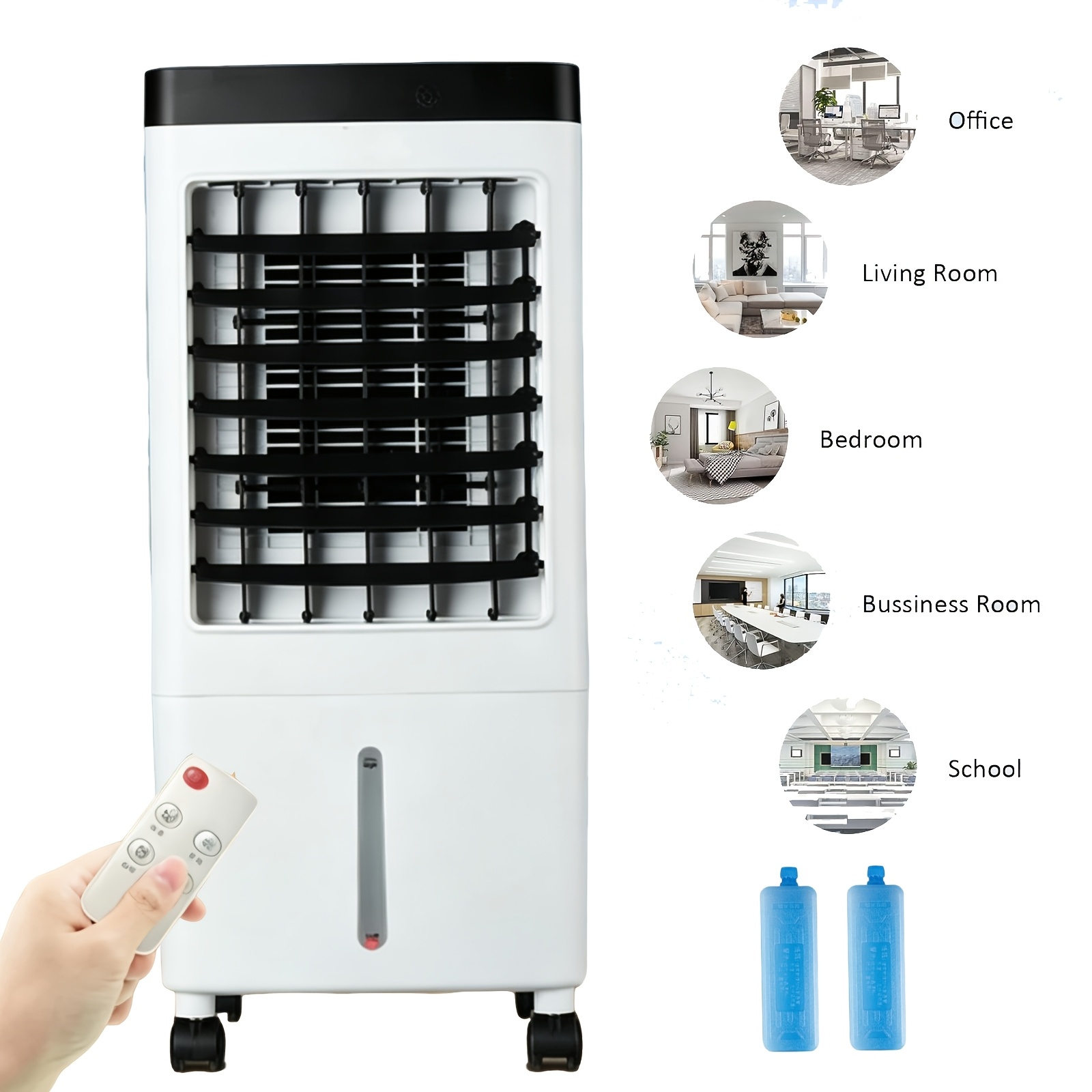 10l Larger Reservoir Fan Portable For Home Water Tank Fan Tower Fan With Remote Control Portable Floor Fan For Home, Bedroom & Office