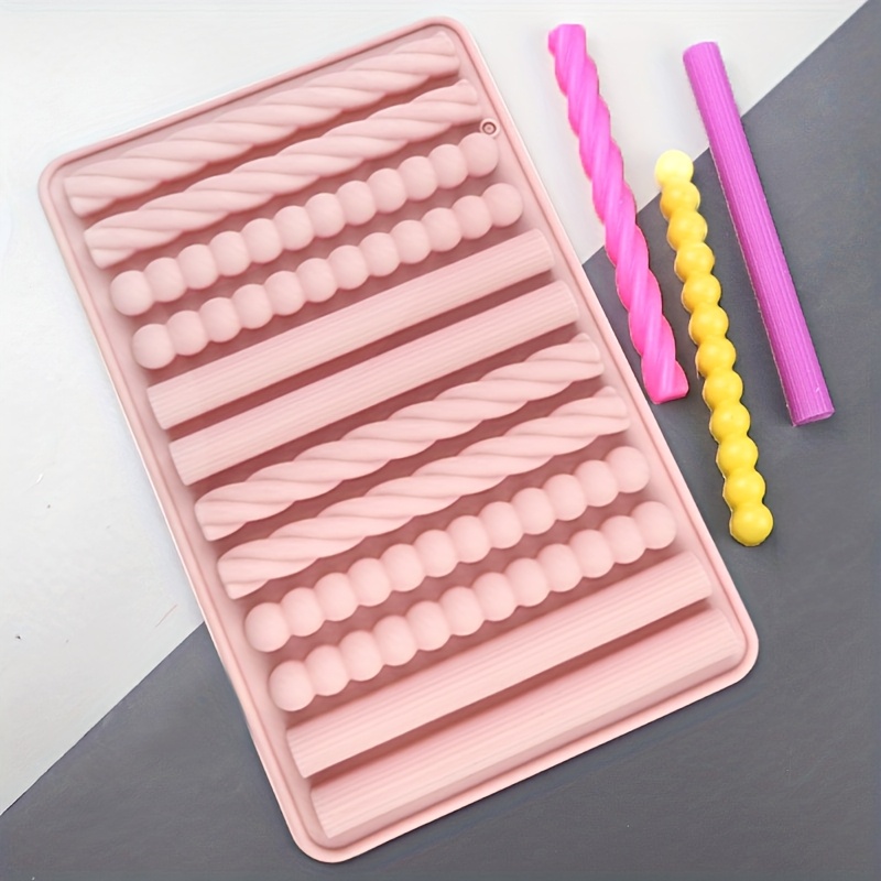 E-shop 1 Stück Silikonform, 12-Fach 3D Multifunktionale Langstabformen, DIY Seifen- & Harzform für Heimdekoration, Handgemachte Geschenke,