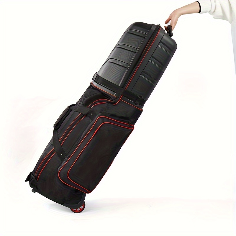 golf hard shell aviation bag foldable abs 1680d nylon waterproof golf bag with wheels details 1