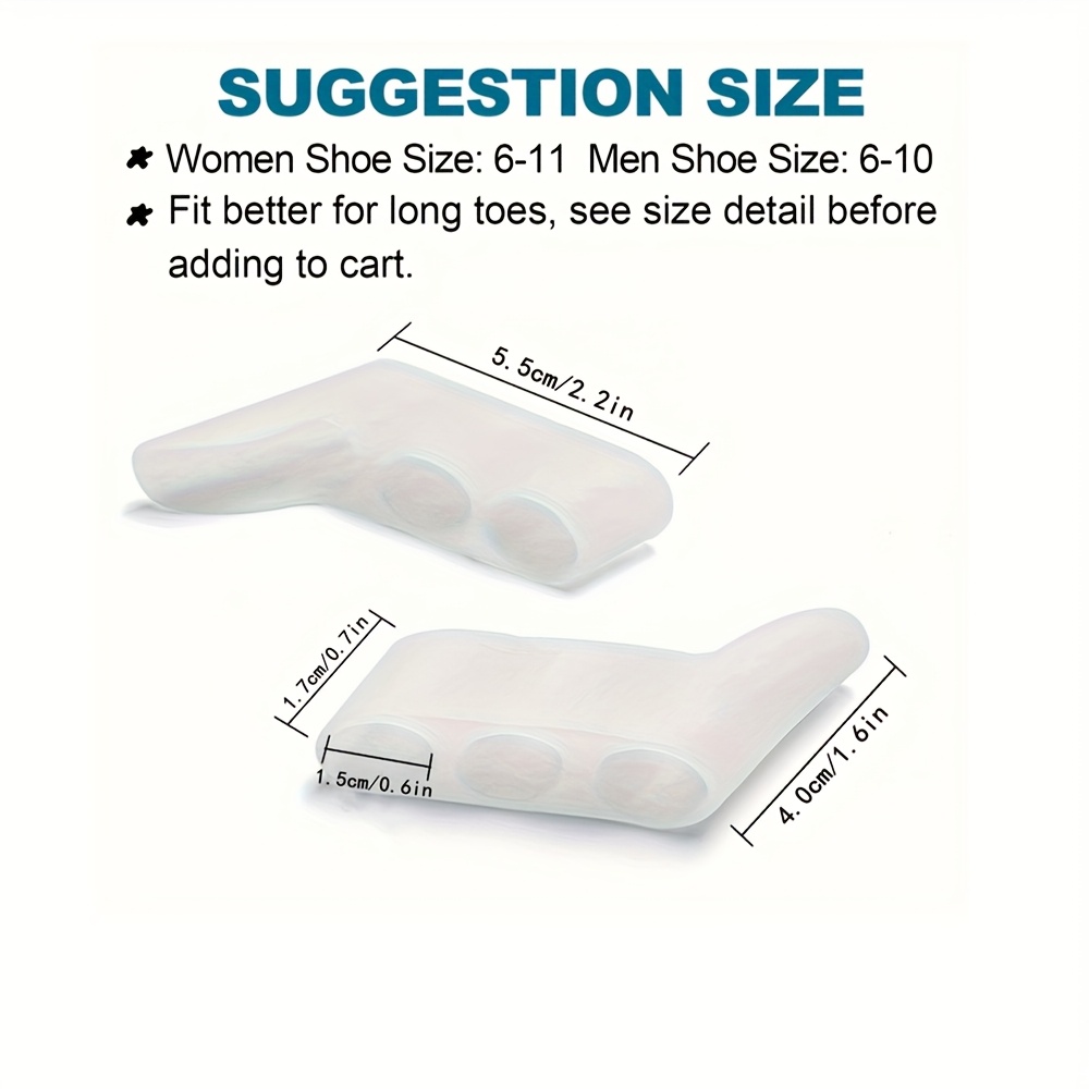 1 Pair Gel Toe Separators for Third to Fifth Toes