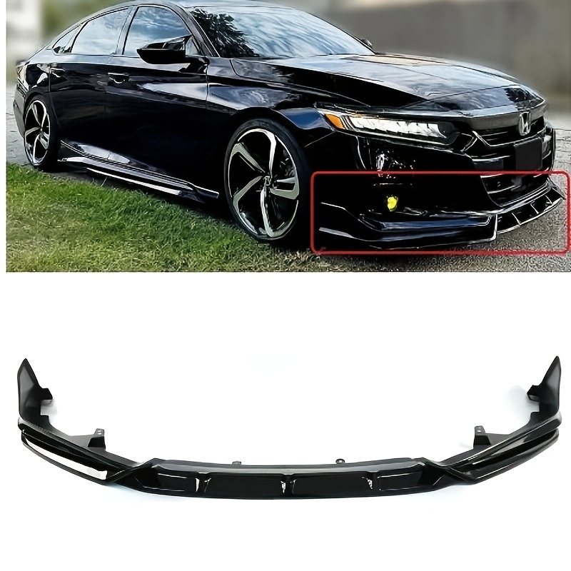 3pcs Front Bumper Lip In Yofer Style As Front Bumper Lip Splitter Spoiler Kit In For Accord 2021 To 2022.