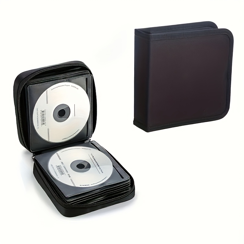 TEMU Boîtier de rangement pour CD avec 40 compartiments, porte-CD spacieux pour véhicules, pochette de pour disques