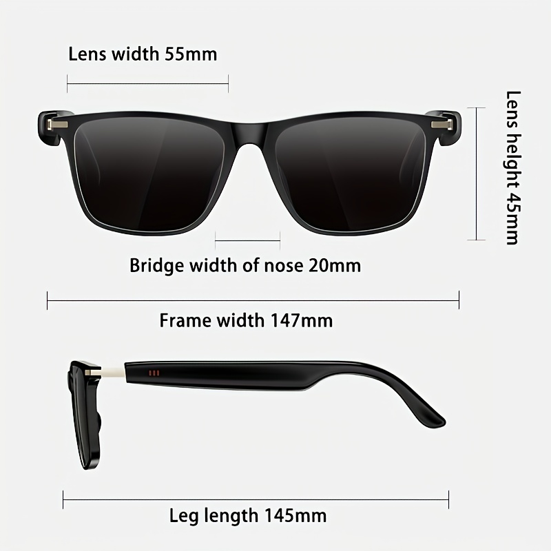 translation glasses for men women wireless 5 4 wireless audio glasses real time translator hd call music player   meeting recording cool tech gift Product details 1