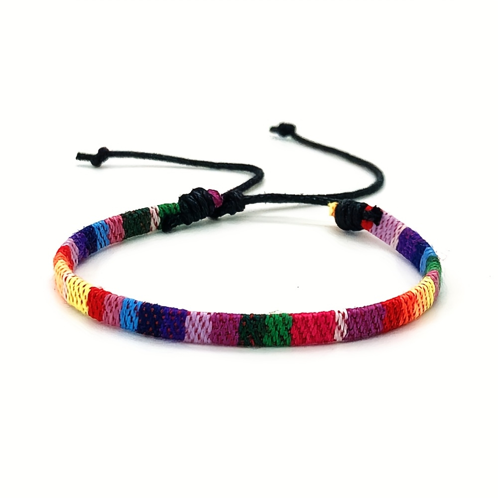 12pcs Artistic Retro Hand Woven Bracelets Set