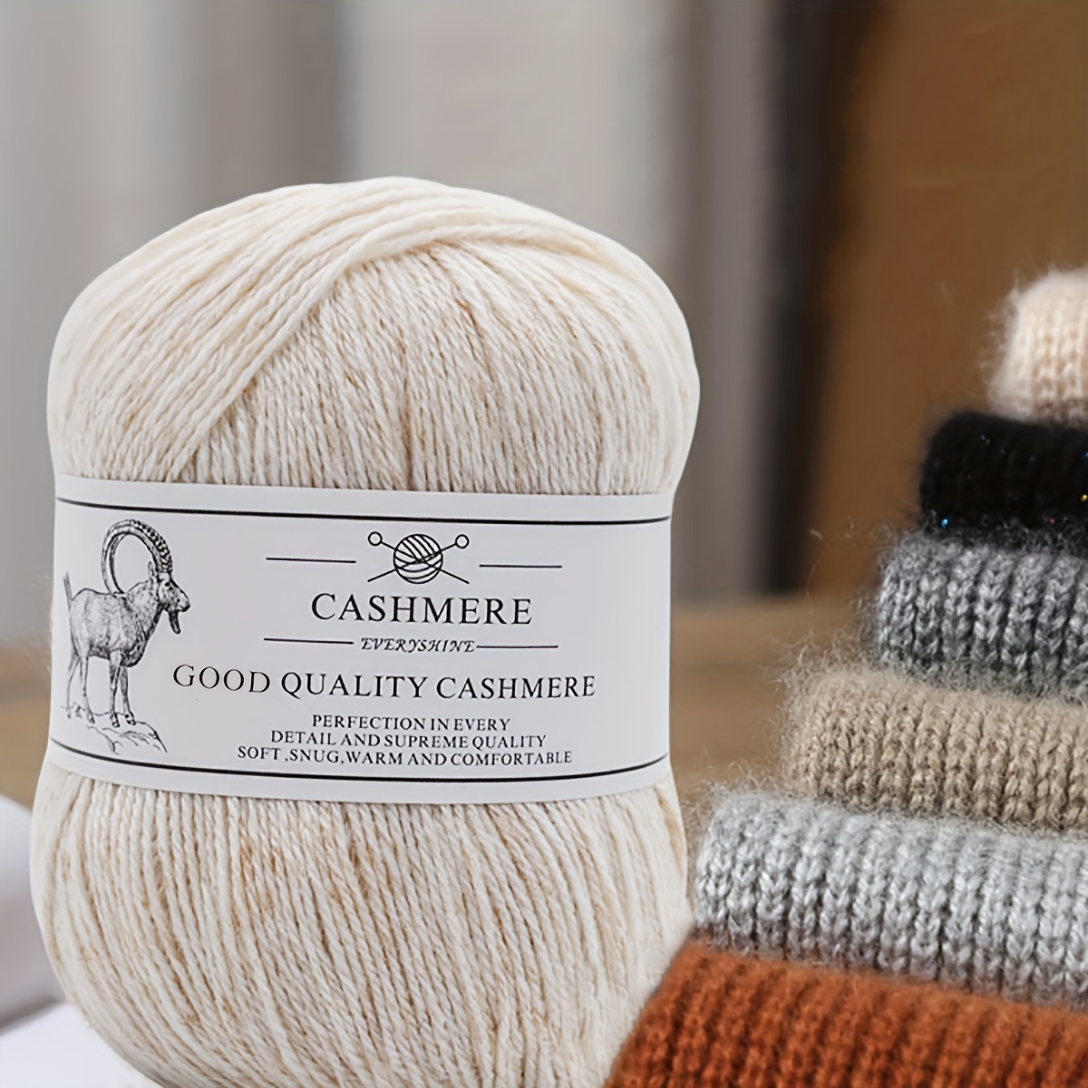 

[customer ] 4pcs Cashmere 10.00%, Acrylic 90.00% Yarn, Soft Warm Yarn For Diy Crocheting And Knitting Hat, Scarf, Sweater, Glove, Shawls, Cardigans, Dolls Multiple Colors Thread 1.76oz/350yd/pc