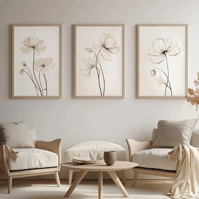 Line Wall 3 Botanical Wall Decor Plant