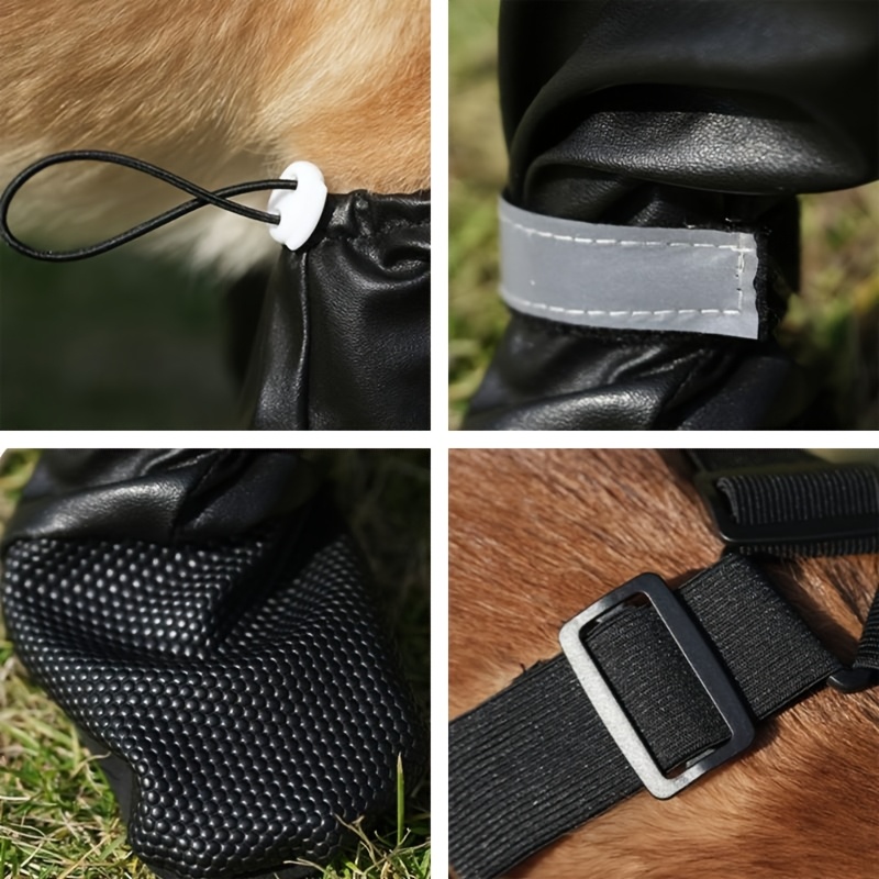 Non-Slip Dog Boots for All Sizes, Adjustable Buckle Closure