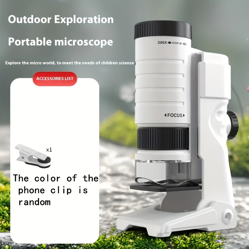 kids portable microscope with stand education tool pvc material school and home use ideal christmas thanksgiving gift educational toys Product details 5