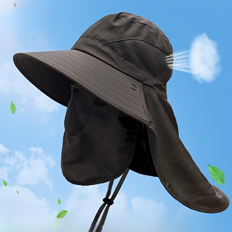 TEMU Funky Uv- Sun Hat Removable & Neck Flap - For Hiking, Climbing &