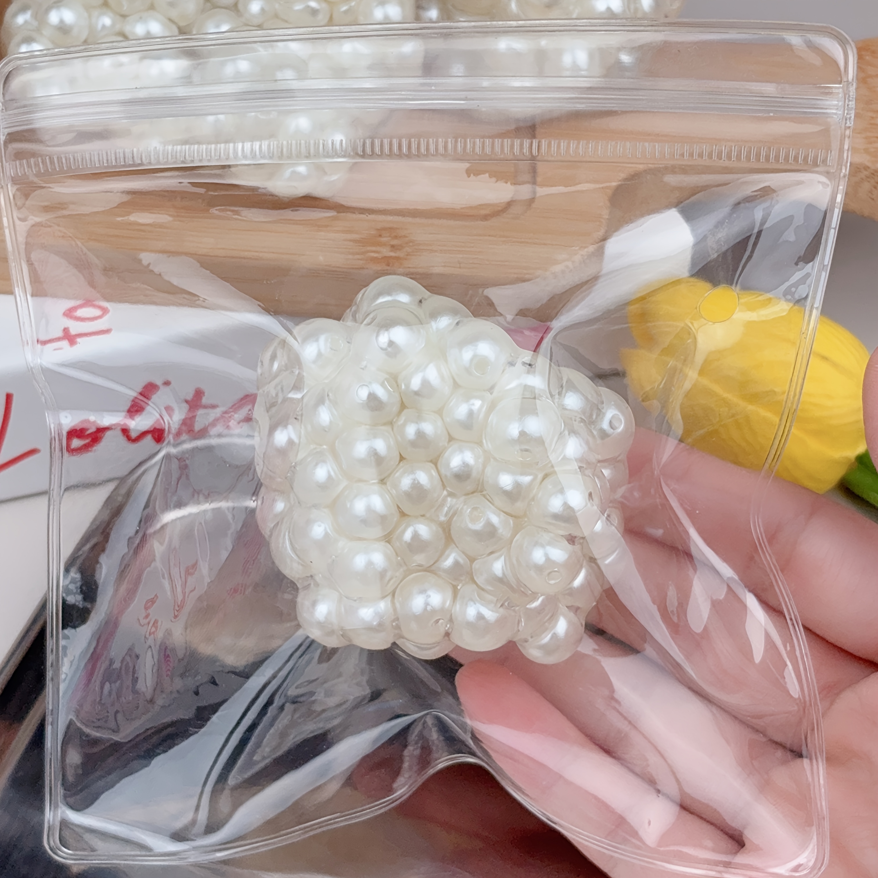 Image of Novelty Toys, Pearl Slow Rebound Handmade Ball, Exquisite Vortex Texture, High Gloss Portable Office Desk Decoration, Party Gifts, Birthday And Easter Small Gift Boxes
