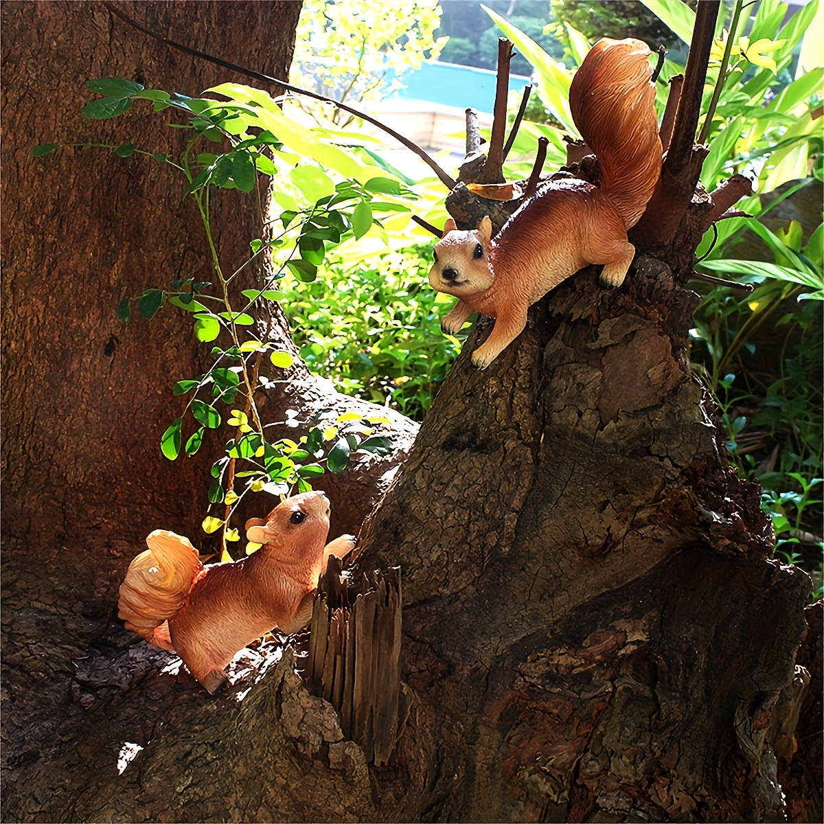 Squirrel Tree Hanging 2pcs, And Crafts Ornaments, Tree Ornaments, Garden Garden Animal Ornaments, Resin Garden Statue Outdoor Garden Lawn Decoration, For Like Gardening, A Perfect And Unique Gift