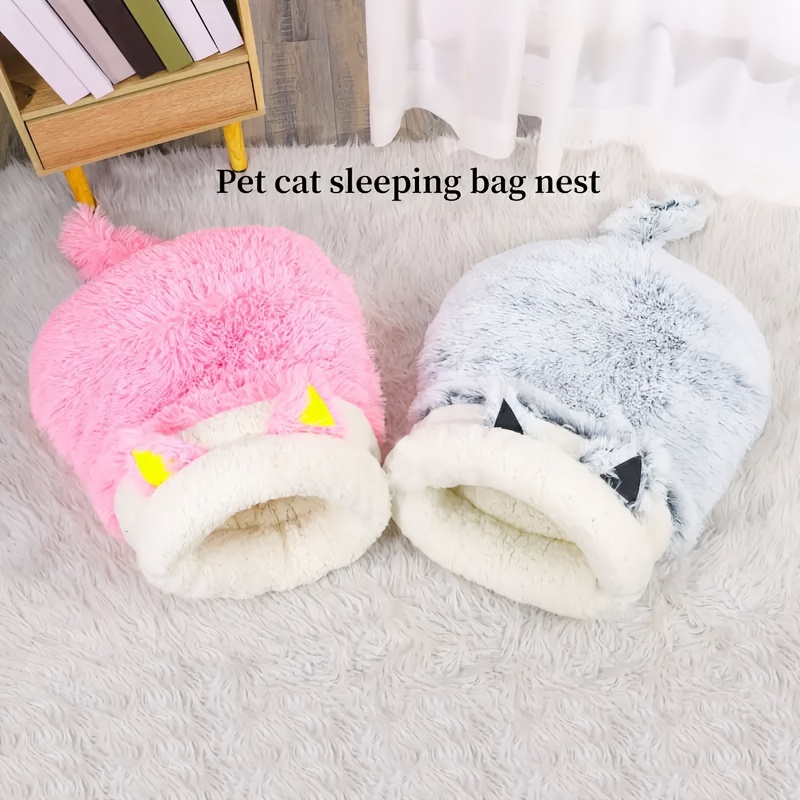 

A New Plush Pocket-style Winter Sleeping Bag For Cats, Providing And For Your Feline Friend.