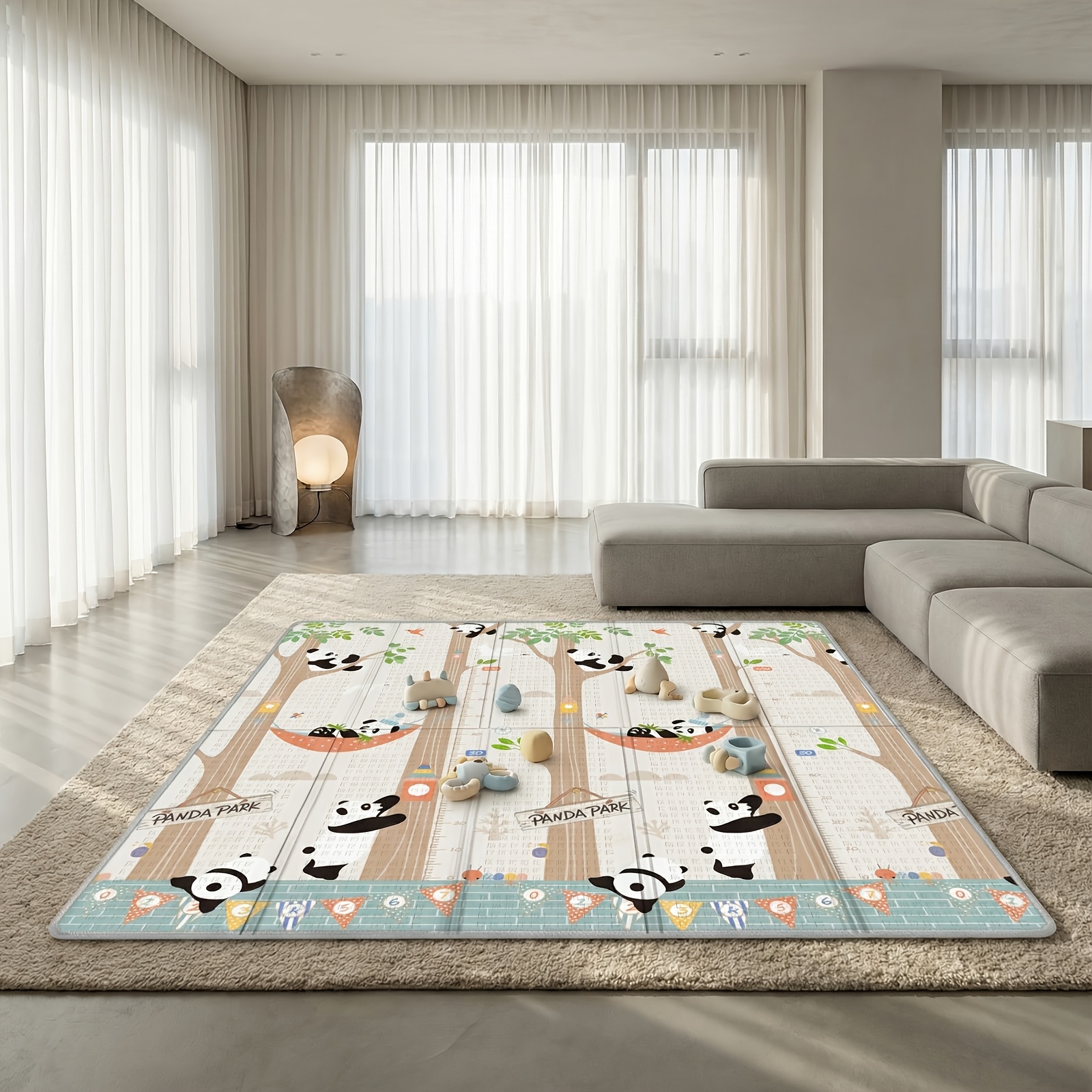 79x71 Inch 2-Sided XPE Baby Play Mat for Development