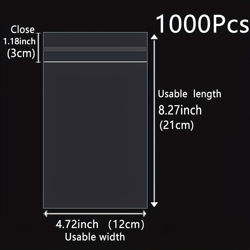 TEMU Lot de 1000 sacs d'emballage en cellophane de 2 à 9", sacs cadeaux auto-adhésifs auto-scellants, sacs d'emballage transparents, sacs de en