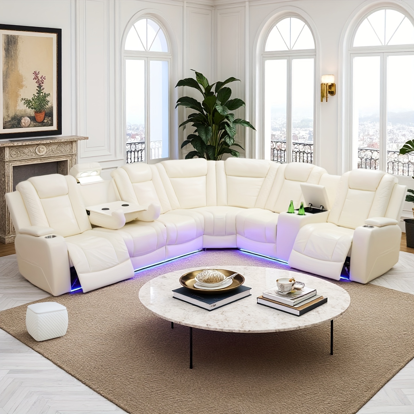 black beige breathable leather sofa living room multifunctional lounge chair sofa set suitable for living room villa apartment office   sofa bed multi person long sofa lazy sofa set with hidden storage function Product details 0
