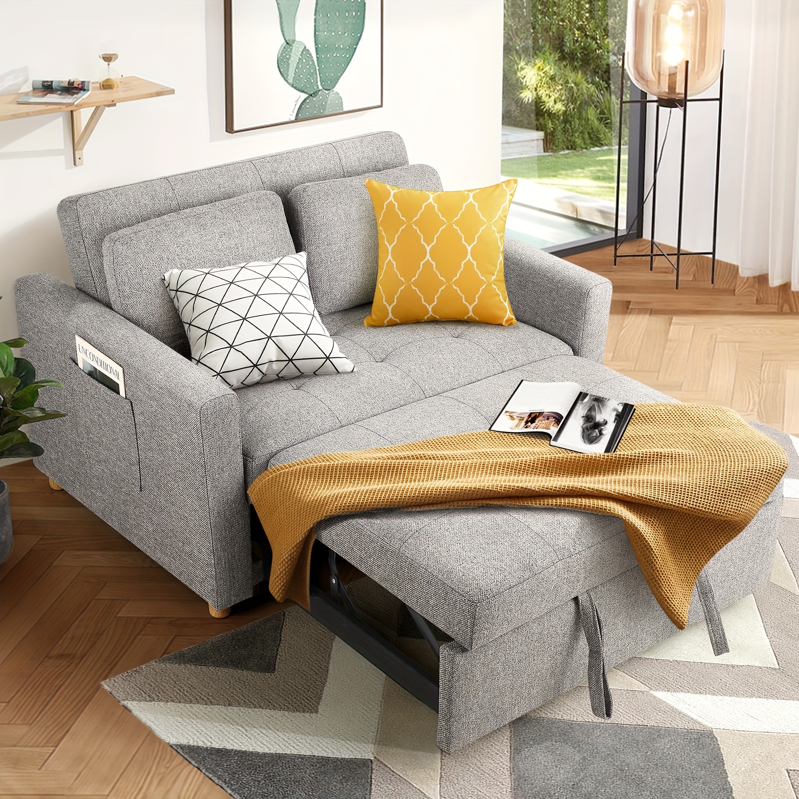 3 in 1 sofa bed double sofa armrests extendable sofa Temu