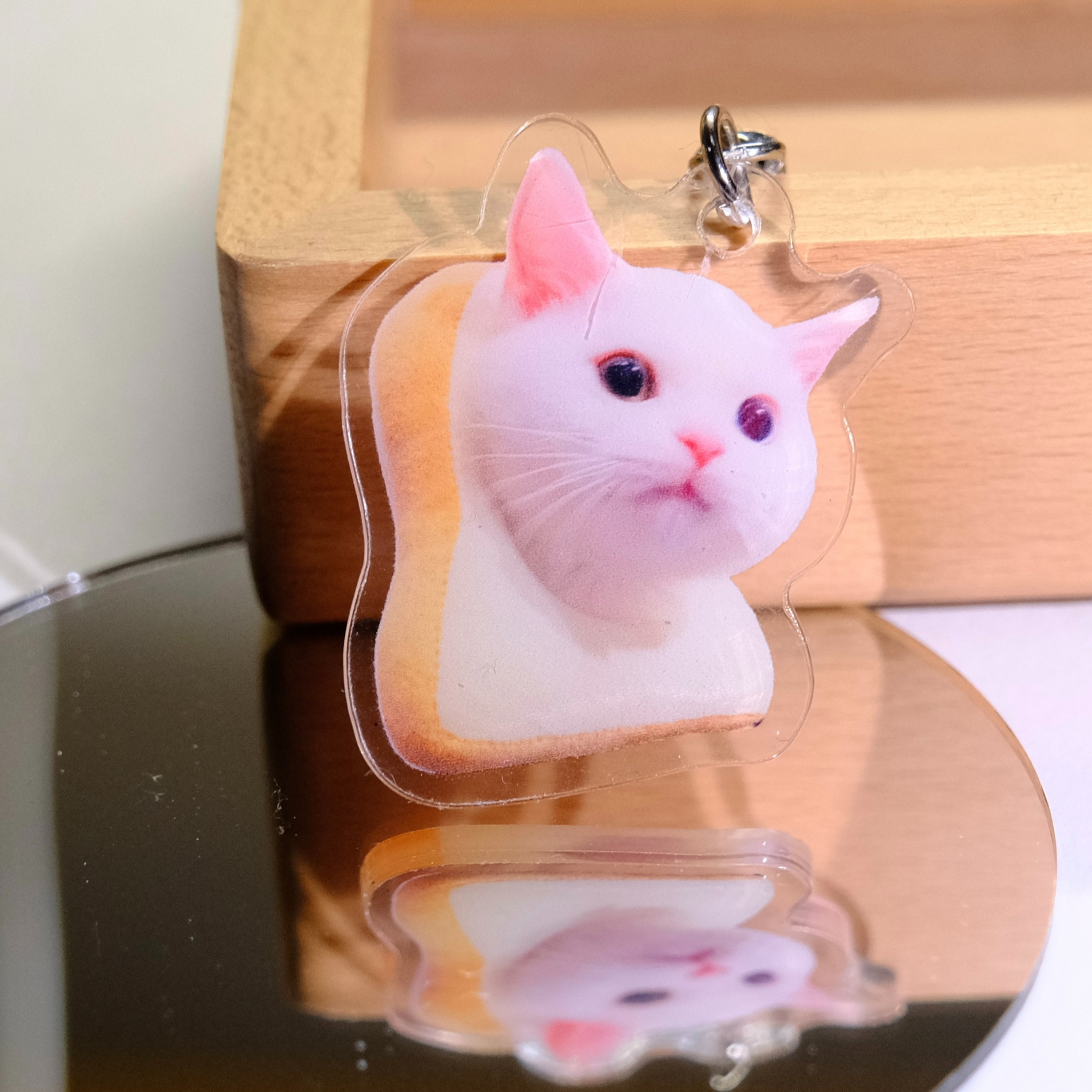 Cute Cat Keychain Acrylic Fun Animal Key Chain Ring - Temu