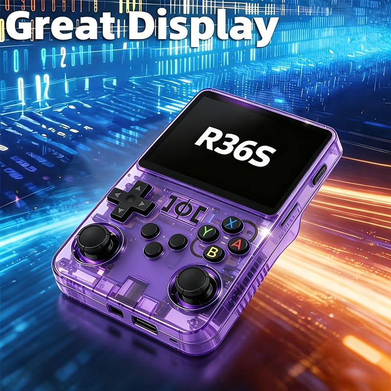 Retro R36S Handheld Game Console, 128GB Portable Game Console, 3.5-Inch HD Gaming Console, Long Battery Life, Dual Analog Sticks, Stable Gameplay, Perfect for Gaming Enthusiasts, Best Men's Birthday Gift Set, Five Colors Available
