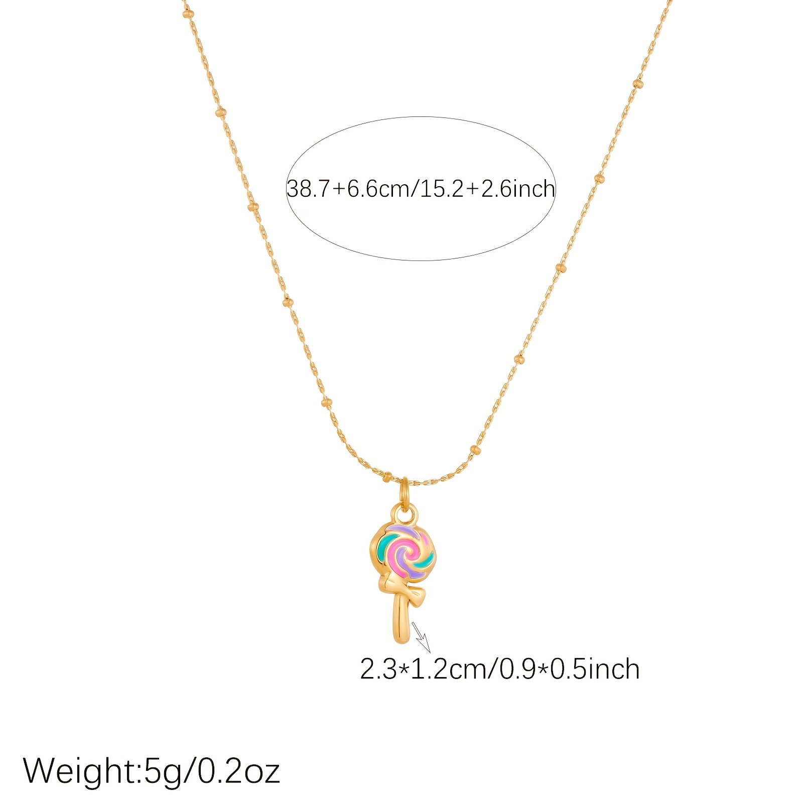 Women's Colorful Candy Pendant Necklace