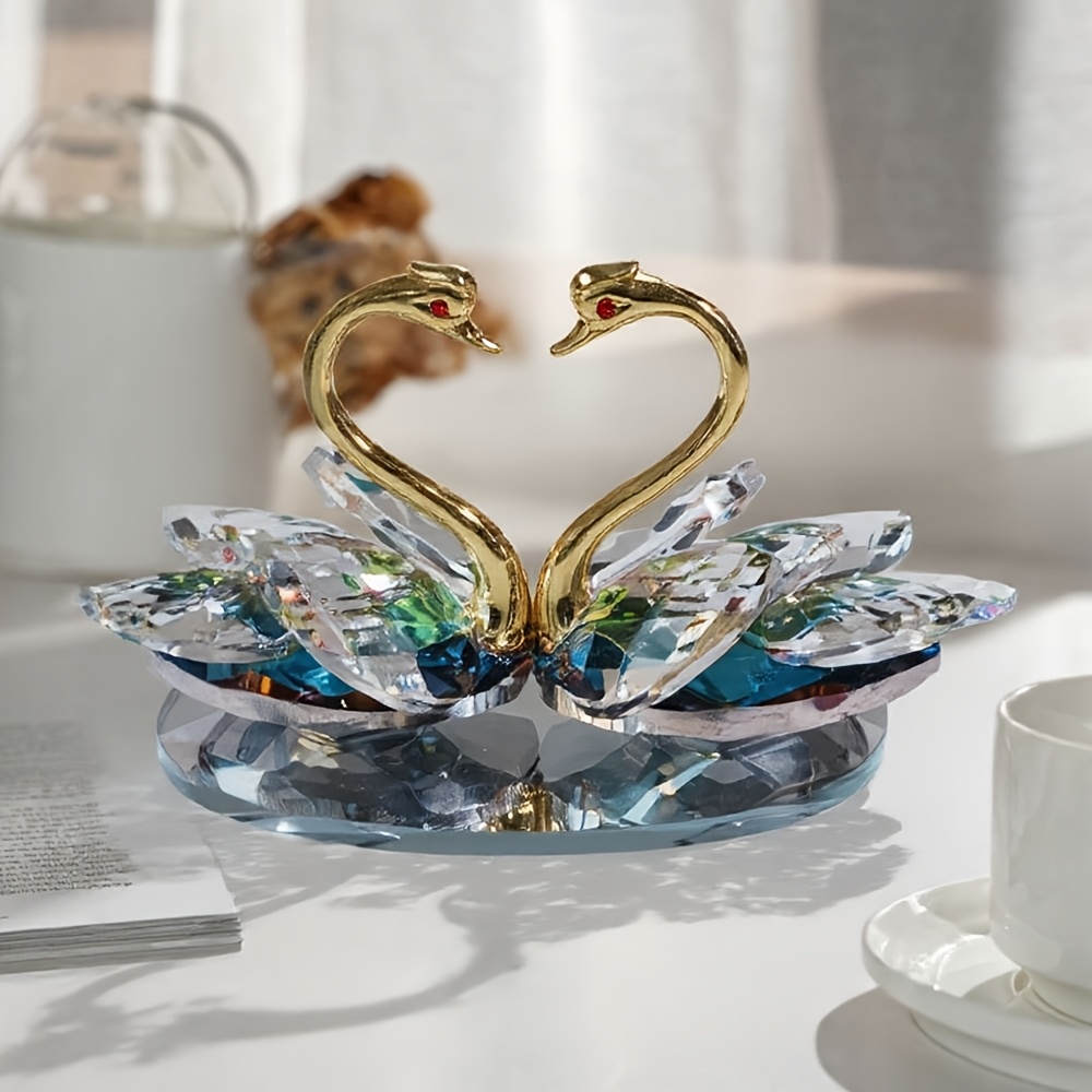 Image of Dynamic And ! Swan Ornament Showcases Exquisite That Embodies , A Must-have Treasure! -shaped Crystal Unlocks Of Home Decor And Fashion Aesthetics