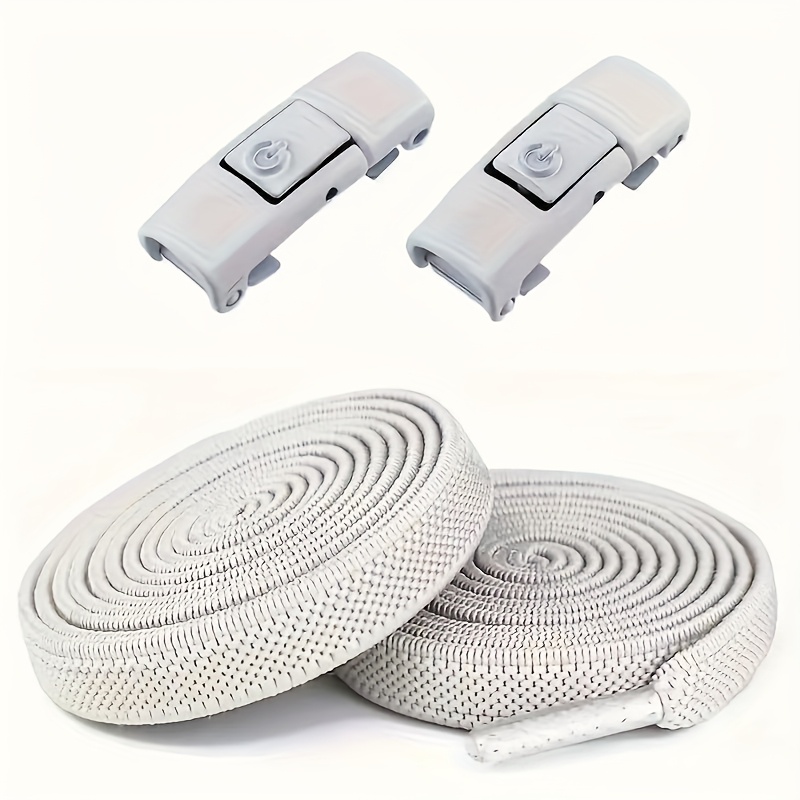 E-shop 1 Set mit 4 elastischen Schnürsenkeln, 39,37 Zoll Polyester Sneaker Schnürsenkel, leicht, gewebt, einfarbig, verstellbarer , inklusive 2
