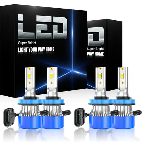 4x 9005/HB3 H11 LED Headlight Bulbs Combo High Low Beam Replacement 6000K Bright White 4x 9005/HB3 H11 LED Headlight Bulbs Combo High Low Beam Replacement 6000K Bright White