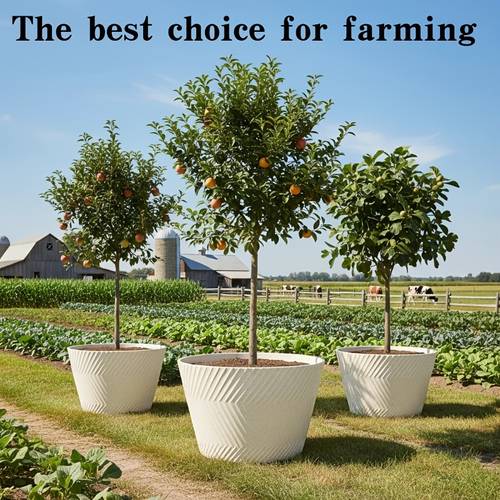 large sized flowerpot for planting with a diameter of 18 inches and a height of 11 inches suitable for farm gardens courtyards fruit trees gardens potted plants vegetables flowers and bonsai