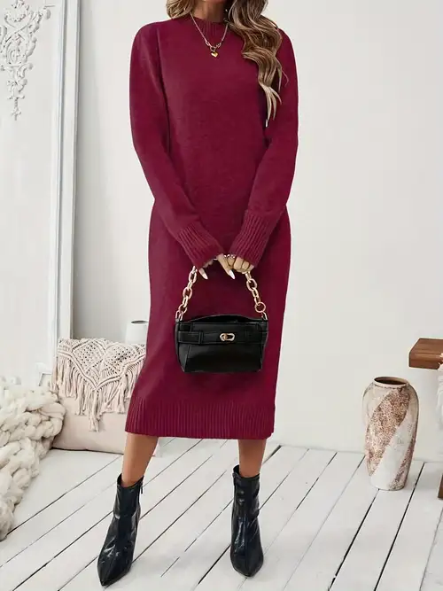 loose turtleneck dress Wool Turtleneck Sweater Dress, Beige Maxi Dress, Warm Winter Loose Dress, Long Minimalist Dress, Plus Size Dress, Quiet Luxury Dress Women