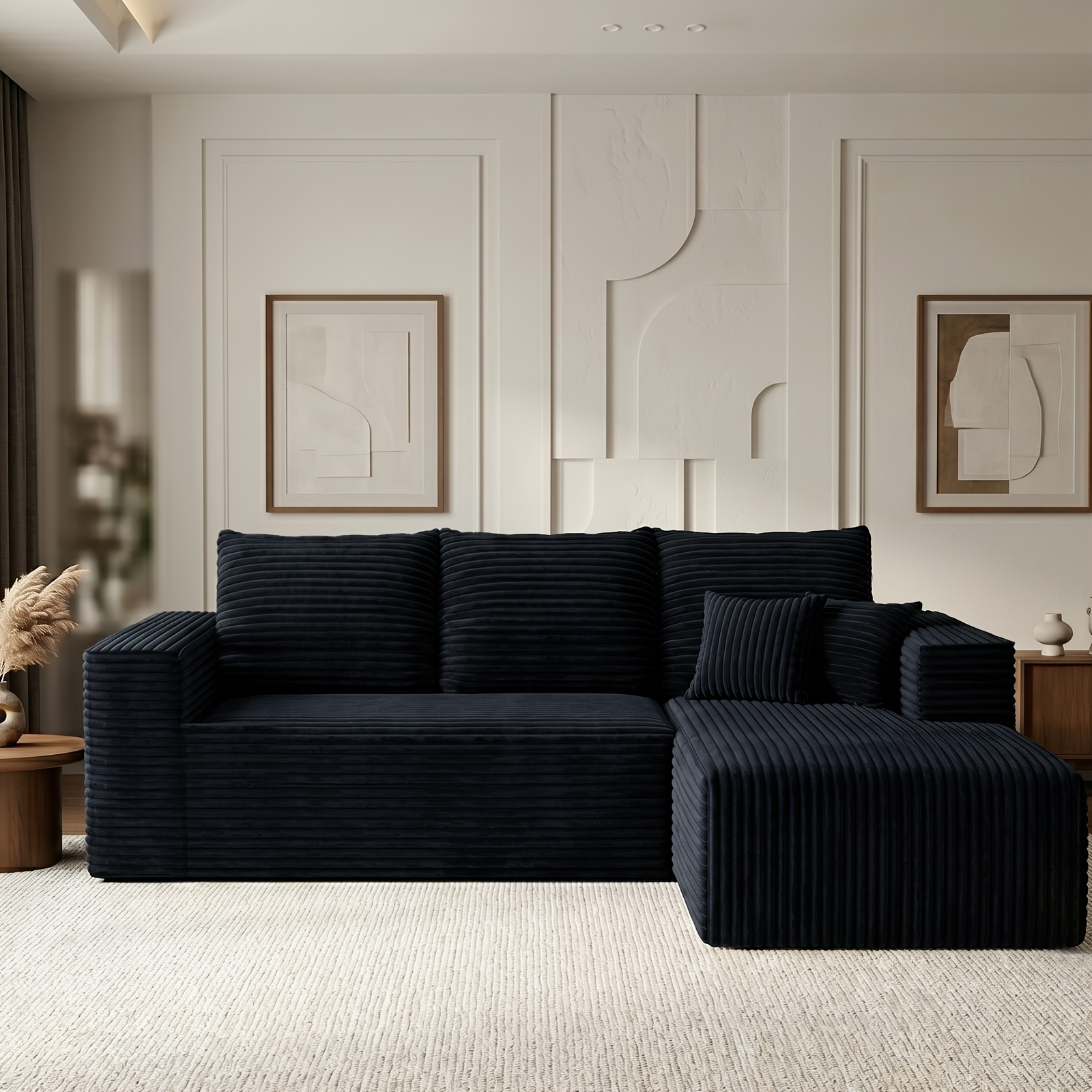 large sectional cloud couch modular corduroy sofa bed with deep seat l shaped boneless sofa couches for livingroom apartment bedroom free combination no  