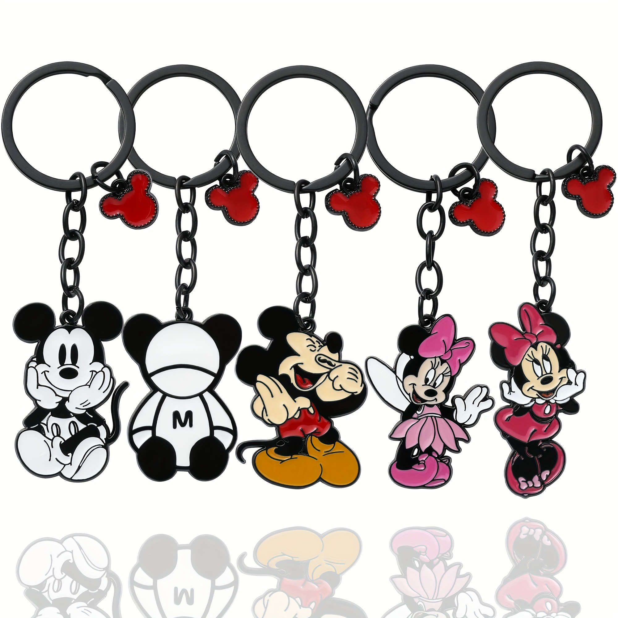 

1pc Keychain Disney Metal Enamel Pendant Keyrings Cute Mickey Key Holder For Bag Accessories Gift For Friends