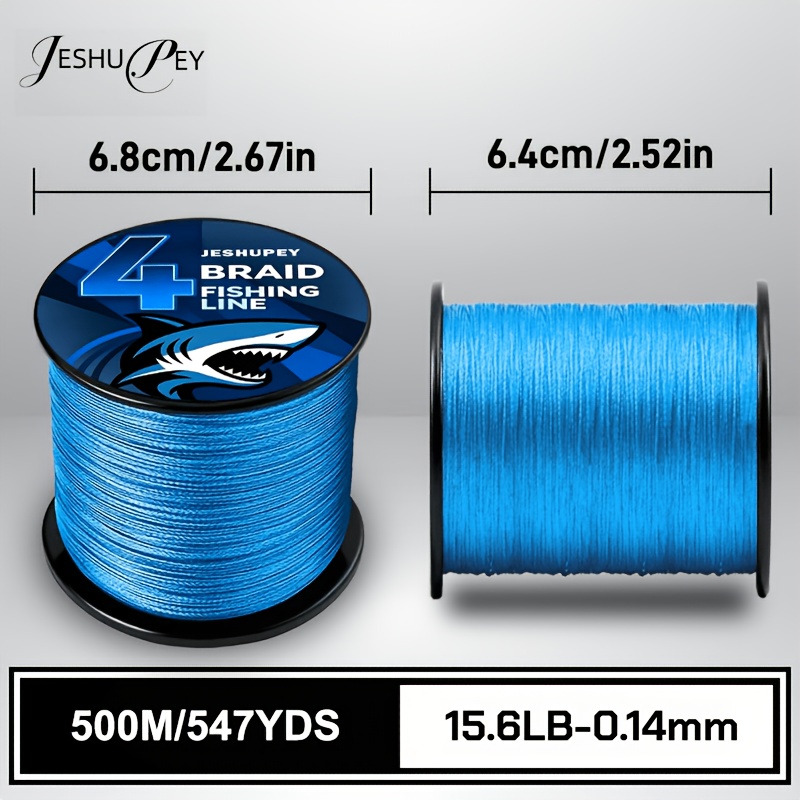 TEMU Fil de pêche super 500 m, ligne tressée multifilament PE à 4 -abrasion, 15,6 25,5 35,9 45,1 54,3 65,2 76,1 85,8 LB pour long et fluide