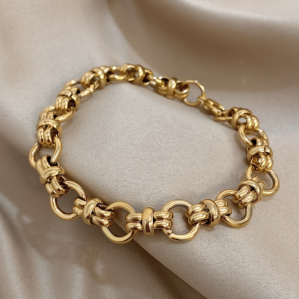 E-shop 1 Stück personalisiertes, dominantes, kubanisches Edelstahl-Kettchen, Hip-Hop-Schmuck, geeignet als Geburtstagsgeschenk-Armband für Familie und