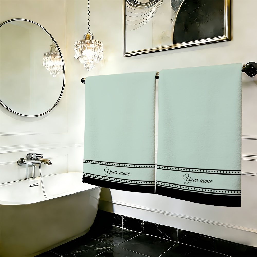 TEMU 1/2pcs, Custom Name Hand Towel/hand Towel, Macaron , Available, Skin-friendly And Gentle, Comfortable And Durable, Resistant To Damage With